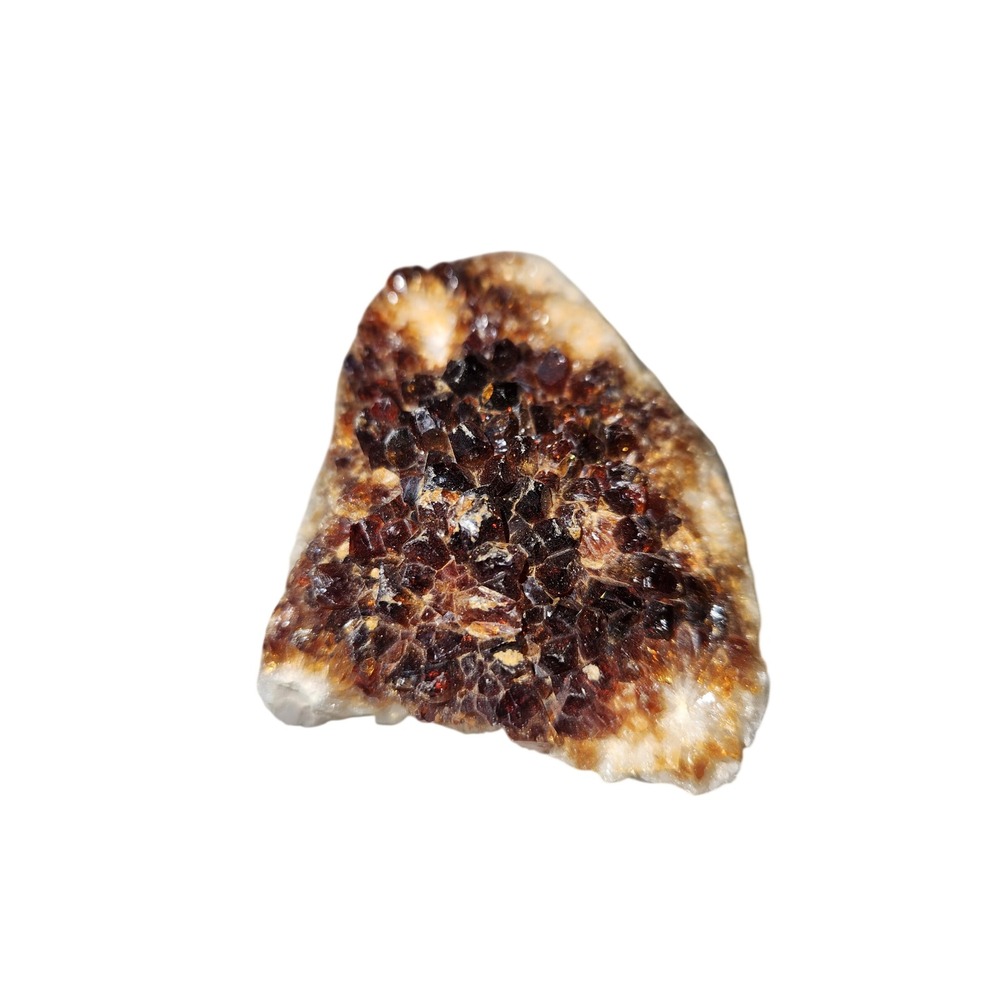 Natural Raw Citrine Cluster Specimen Burnt Orange Amber Crystal Geode 2.5"